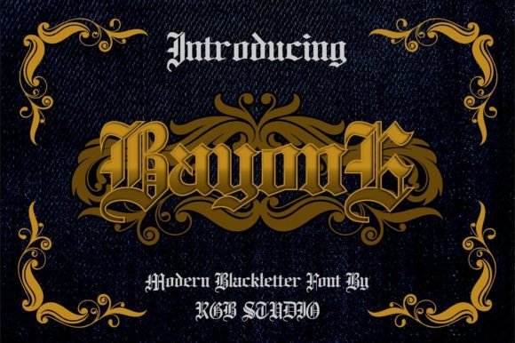 Bayone: A Bold Blackletter Font for Editorial Design