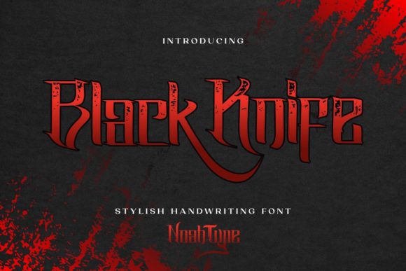 Black Knife Font: Bold Blackletter for Branding