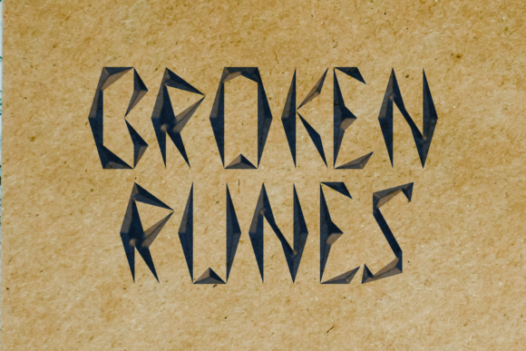 Broken Runes: A Bold Typeface for Brand Identity