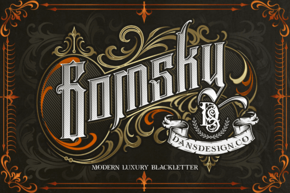 Gomsky: A Bold Blackletter Font for Editorial Design