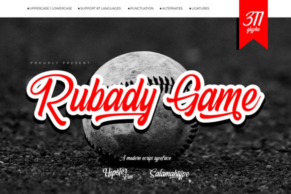 Rubady Game: A Bold Script Font for Campaigns